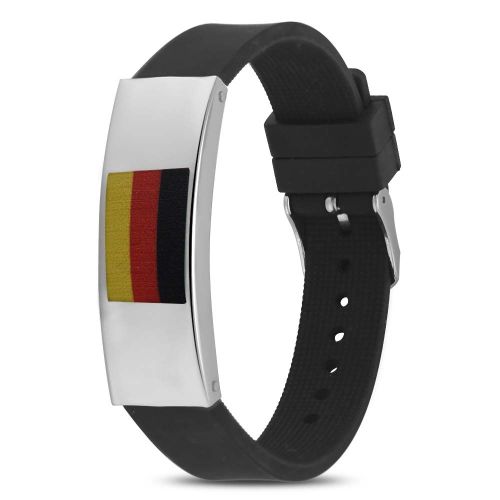 Bracelet En Silicone Pour Homme Avec Motif De Drapeaux Nationaux Pour Les Fans De Football (Allemagne)