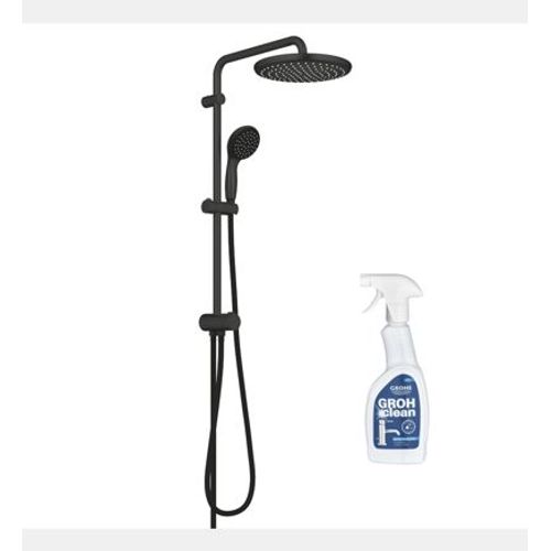 Grohe - Colonne de douche GROHE Vitalio Start System 250 avec inverseur noir + Nettoyant GrohClean  - Noir