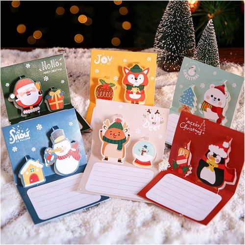 Checarzhn--No1-Carte De Voeux Noel,6 Exemplaires Carte De Noël Cartes De V?Ux Carte De Noel Avec Enveloppe Motif 3d Plié Cartes Noel Carte De Voeux 2025 Carte Noel Avec Enveloppe Intéressant Carte De