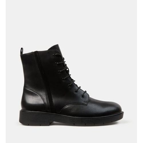 Chaussures Geox Bottines Spherica Ec1 Cuir Lisse Noir