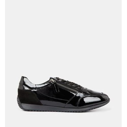 Geox - Baskets Basses Calithe Cuir Vernis - Noir - 41
