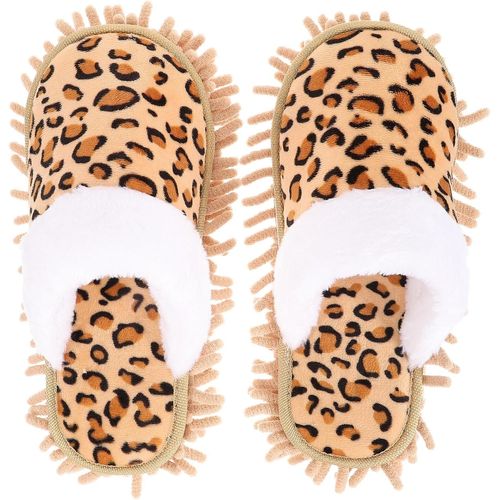 CHECARZHN--NO1-1 Paire De Pantoufles ¿¿ Patin Pour La Maison, Pantoufles Propres, Plancher, Pantoufles R¿¿utilisables En Microfibre De Chenille Pour D¿¿poussi¿¿rer Des Chaussures Amovibles