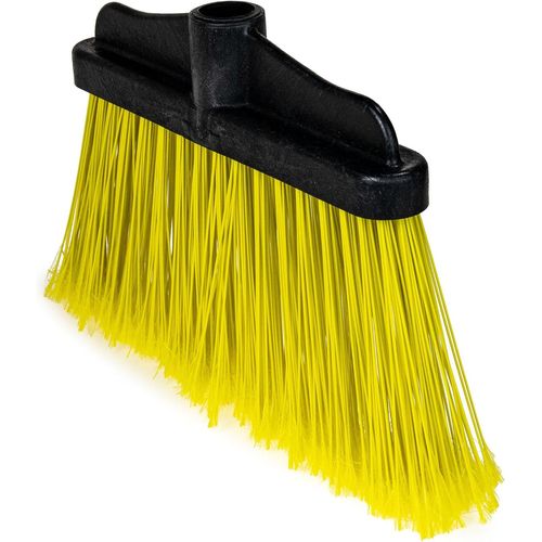 CHECARZHN--NO1-T¿ºte De Balai De Jardin Robuste De 22,9 Cm Avec Support De Poign¿¿e Ajust¿¿e ¿C Poils Longs Et Rigides Pour Int¿¿rieur Et Ext¿¿rieur ¿C De Balayage Jaune Pour Sols De Maison, Cuisine Et Bure