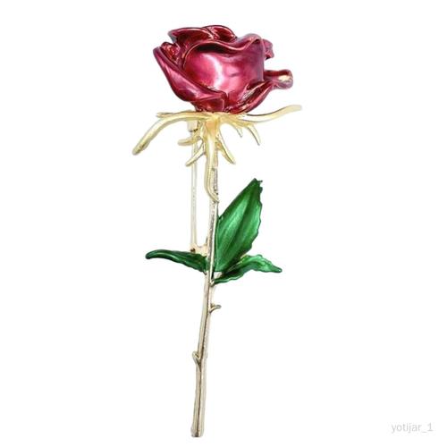 Broche De Fleur, Épingle D'insigne De Revers De Mode Pour Cadeaux De Rouge Rose