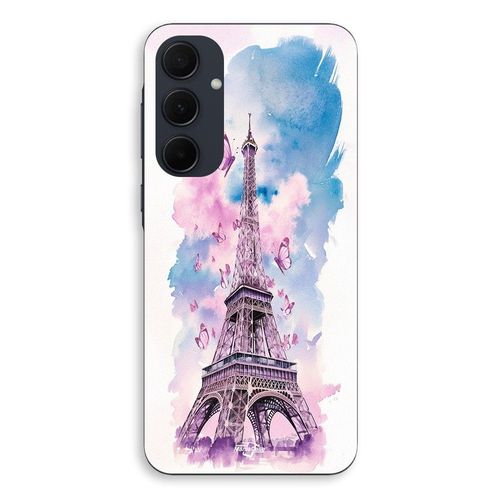 Coque Pour Samsung Galaxy A35 Tour Eiffel Papillon Coloré Maniacase