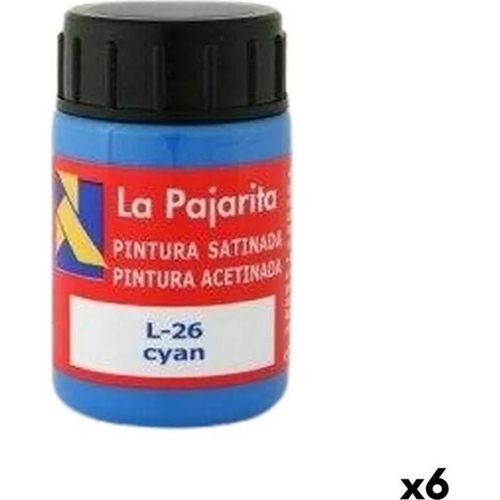 Nc Gouache La Pajarita Cyan L-26 Bleu Satiné Scolaire 35ml (6 Pièces)