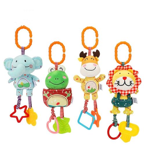 Hochets À Animales Suspendus Jouets Pour Bébés,Hochet Doux En Peluche Pour Poussette,3 6 9 12 Mois Cadeaux D'anniversaire Garçons Filles