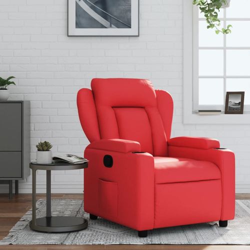 Vidaxl Fauteuil Inclinable Rouge Similicuir