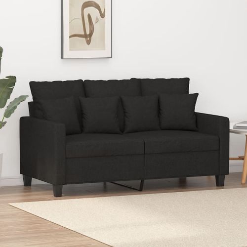 Vidaxl Canapé À 2 Places Noir 120 Cm Tissu
