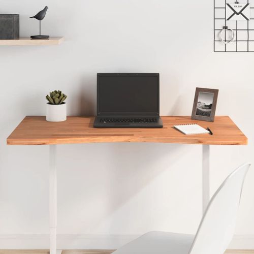 Vidaxl Dessus De Bureau 100x(45-50)X2,5 Cm Bois Massif De Hêtre