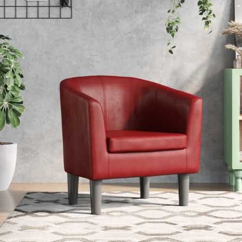 Vidaxl Fauteuil Rouge Bordeaux Similicuir