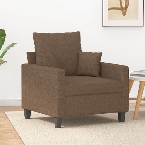 Vidaxl Fauteuil Marron 60 Cm Tissu