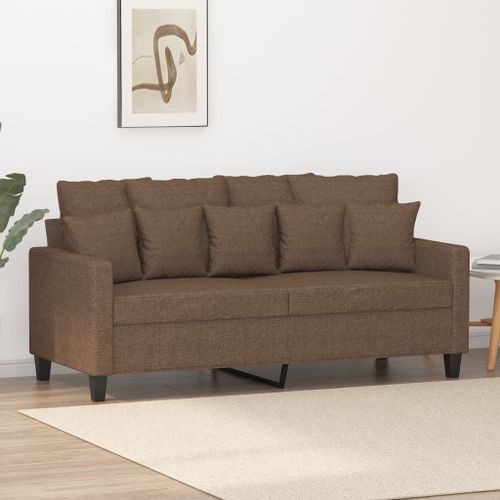 Vidaxl Canapé À 2 Places Marron 140 Cm Tissu