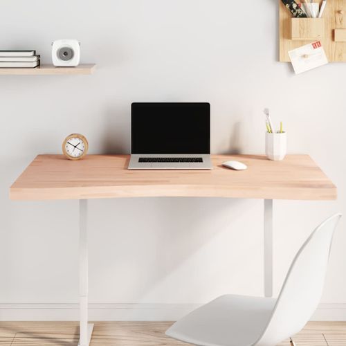 Vidaxl Dessus De Bureau 110x(55-60)X4 Cm Bois Massif De Hêtre