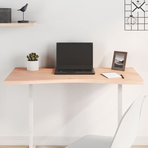 Vidaxl Dessus De Bureau 100x(45-50)X2,5 Cm Bois Massif De Hêtre