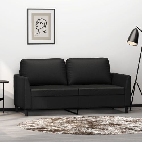 Vidaxl Canapé À 2 Places Noir 140 Cm Similicuir