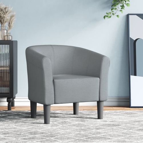 Vidaxl Chaise Cabriolet Gris Clair Tissu