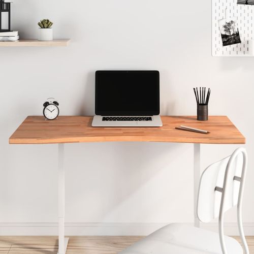 Vidaxl Dessus De Bureau 110x(50-55)X2,5 Cm Bois Massif De Hêtre