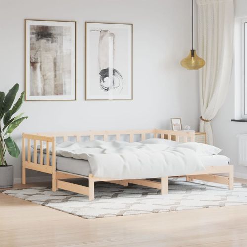 Vidaxl Lit De Jour Avec Lit Gigogne 90x190 Cm Bois De Pin Massif