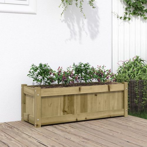 Vidaxl Jardinière D'extérieur 90x31x31 Cm Bois De Pin Imprégné