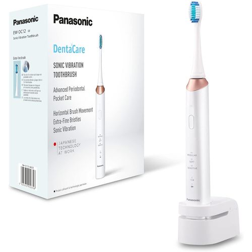 Checarzhn--No1-Personalcare Ew-Dc12-W503 | À Dents Électrique, - Technologie Ultrasonique, 90 Minutes D'autonomie, 3 Modes De Bros , 31 000 Vibrations/Min, Minuteur, Blanc Et Doré
