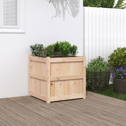 Vidaxl Jardinière D'extérieur 60x60x60 Cm Bois De Pin Massif