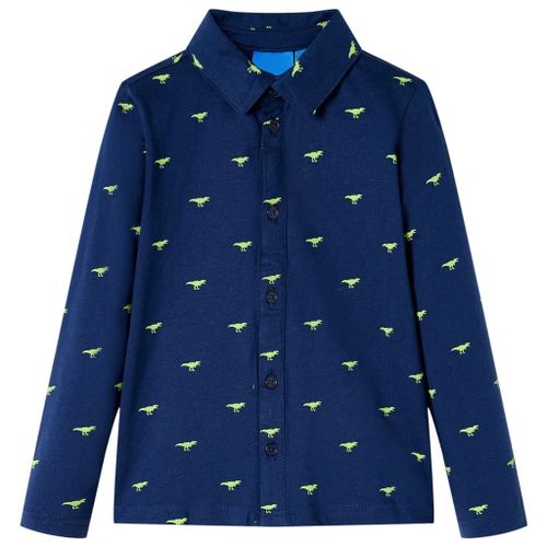 Chemise Pour Enfants Imprimé Dinosaure Bleu Marine 92