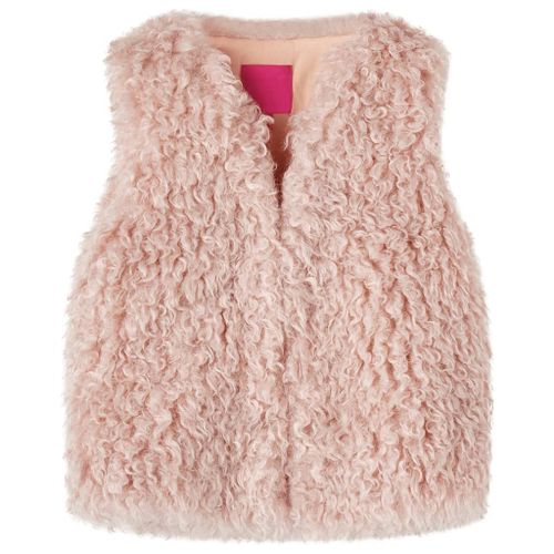 Gilet Pour Enfants Fausse Fourrure Rose Clair 116