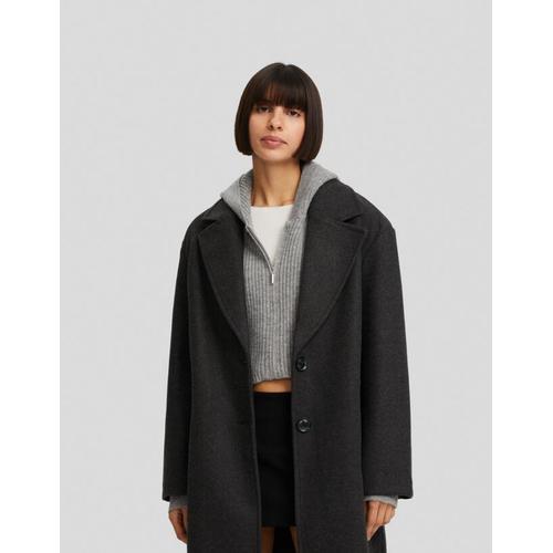  Manteau Long Soft Femme Xs Gris Foncé