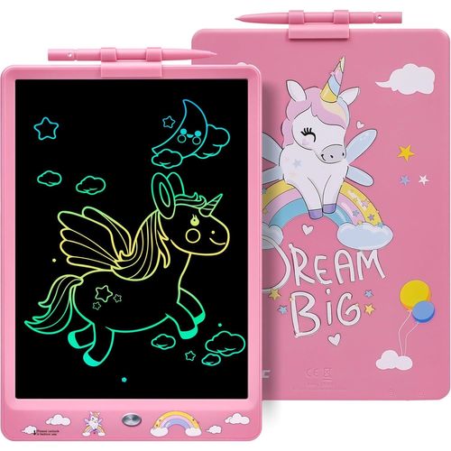 CHECARZHN--NO1-(Dyna-Pm Licorne) Tablette D'Écriture Pour Enfants 10 Pouces, Tablette De Dessin Lcd Tableau Blanc Magnétique Jouet Dinosaure Pour Enfants Cadeau 2 3 3 4 5 6 7 8 Ans