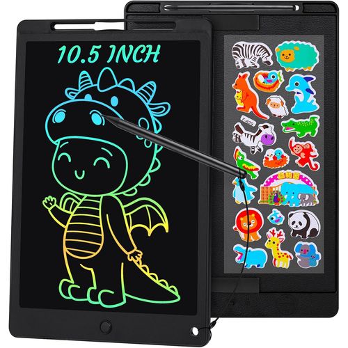 CHECARZHN--NO1-Tablette Dessin Enfant, 10.5 Pouces Tablette D'Écriture Lcd, Tablette Graphique Pour Enfants Avec Bouton De Suppression Et Interrupteur De Verrouillage Pour Jeux Pour 2 3 4 5 6 7 Ans,