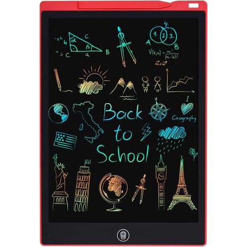 Checarzhn--No1-12 Pouces Tablette D'écriture Lcd Colorée, Tableau Magique Tablette Dessin Enfant Jouets Pour Jouet Enfant 2 3 4 5 6 7 Ans Garçons Filles Cadeaux D'anniversaire De Noël Pour Enfants