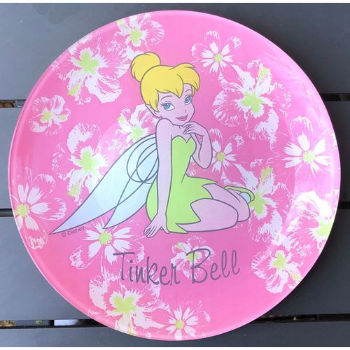Assiette Fée Clochette Tinker Bell En Verre, Walt Disney, Dessin Animé, Figurine