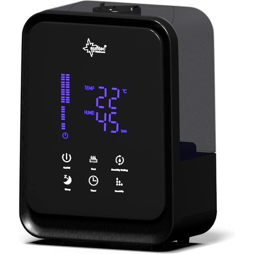 CHECARZHN--NO1-Suntec Humidificateur À Ultrasons Monsun 6000 Noir Silencieux | Diffuseur D'Arômes Avec Réservoir D'Eau De 4,5 L | Nébul ur Avec 3 Niveaux De Brume, Minuterie Et Ion ur