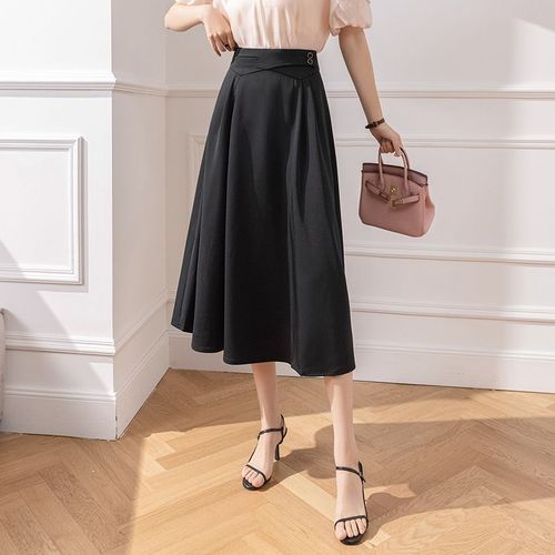 Jupes Pour Femmes Printemps Et Été Taille Haute Jupe Parapluie Trapèze Jupe Mi-Longue Couvrant Les Hanches Jupe Mi-Longue Slim