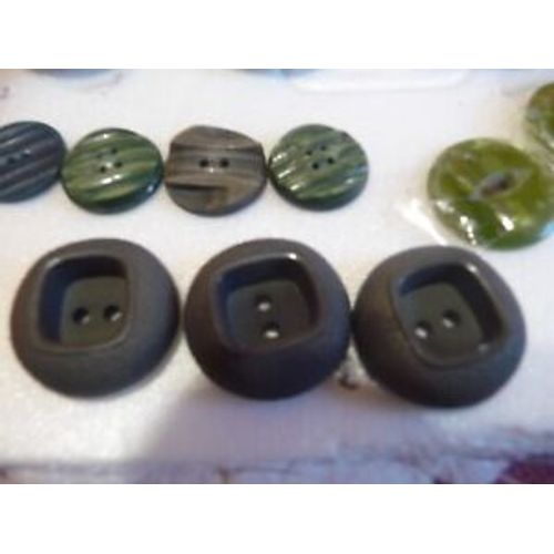 Lot De 4 Boutons Verts Diam 21