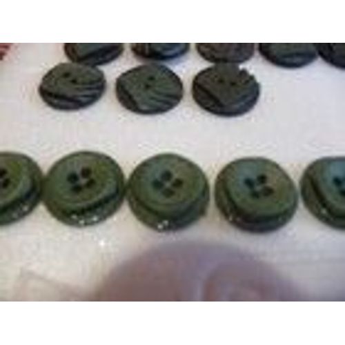 Lot De 5 Boutons Diam 10 Vert