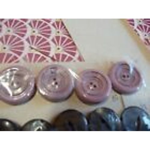 Lot De 4 Boutons Rose Parme Diam 25