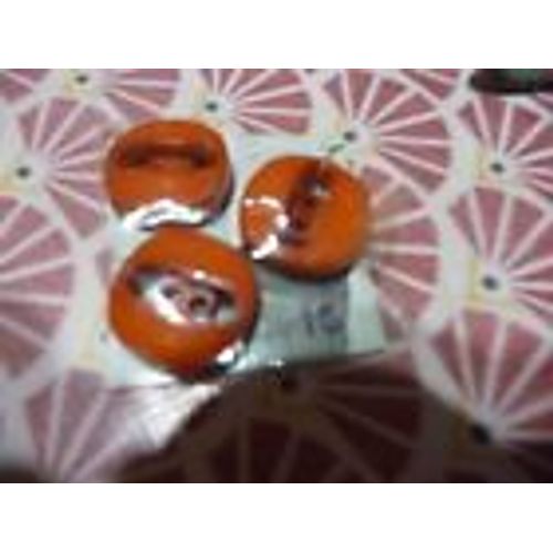 3 Boutons Rouges Diam 10