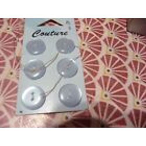 6 Boutons Bleus Ciel Diam 10