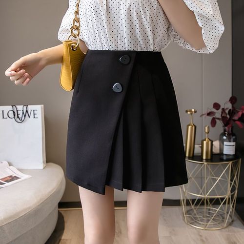 Jupes De Printemps Et D'été Jupes Plissées De Style Jupe Trapèze Jupes Taille Haute Pour Femmes Pantalons Shorts Irréguliers Jupe