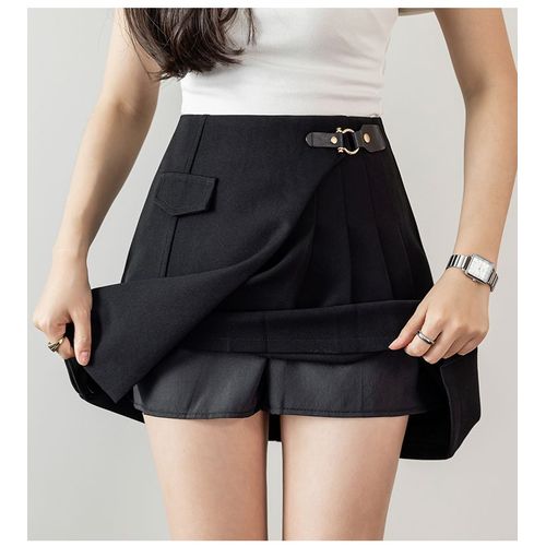Jupe Courte Plissée Femme Printemps Et Été Taille Haute Jupe Trapèze Jupe Short Plissée Irrégulière