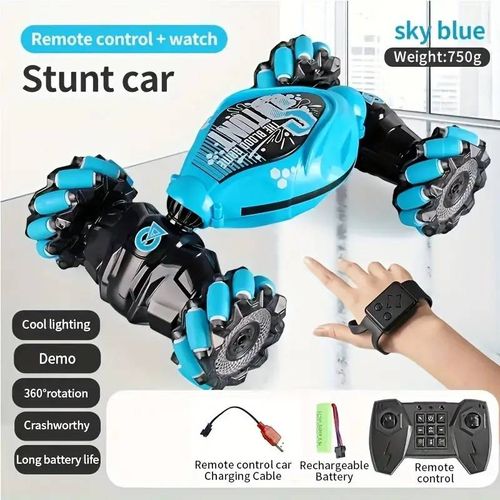 Voiture Cascade Télécommandée 2.4ghz Avec Double Contrôle, 4x4 Rechargeable
