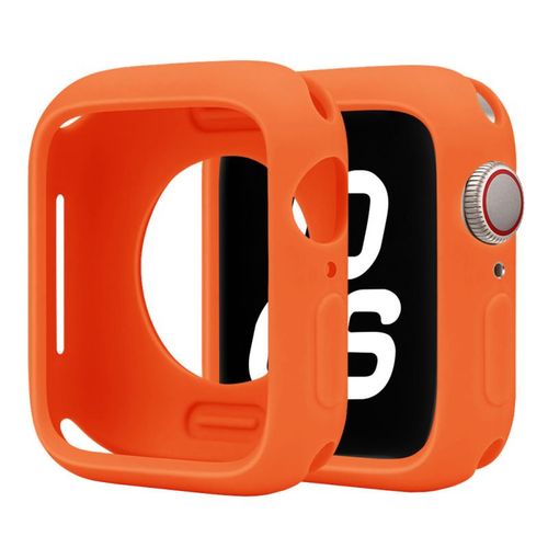 Étui De Montre Semi-Enveloppé Adapté À L'apple Watch 8 Étui De Protection De Montre S9 Coque Souple Couleur Bonbon Étui De Protection S10-Demi-Paquet De Bonbons ¿ Orange - 38 Mm