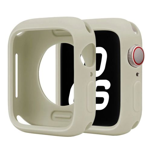 Étui De Montre Semi-Enveloppé Adapté À L'apple Watch 8 Étui De Protection De Montre S9 Coque Souple Couleur Bonbon Étui De Protection S10-Demi-Paquet De Bonbons - Blanc Antique - 38 Mm