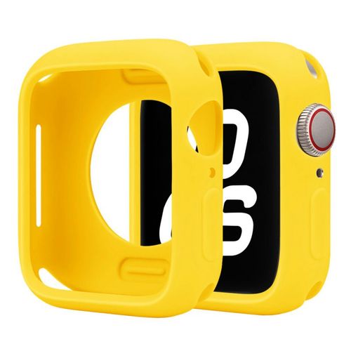Étui De Montre Semi-Enveloppé Adapté À L'apple Watch 8 Étui De Protection De Montre S9 Coque Souple Couleur Bonbon Étui De Protection S10-Demi-Paquet De Bonbons - Jaune - 38 Mm