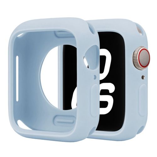 Étui De Montre Semi-Enveloppé Adapté À L'apple Watch 8 Étui De Protection De Montre S9 Coque Souple Couleur Bonbon Étui De Protection S10-Demi-Paquet De Bonbons - Bleu Ciel - 45 Mm (Génération 7/8/9