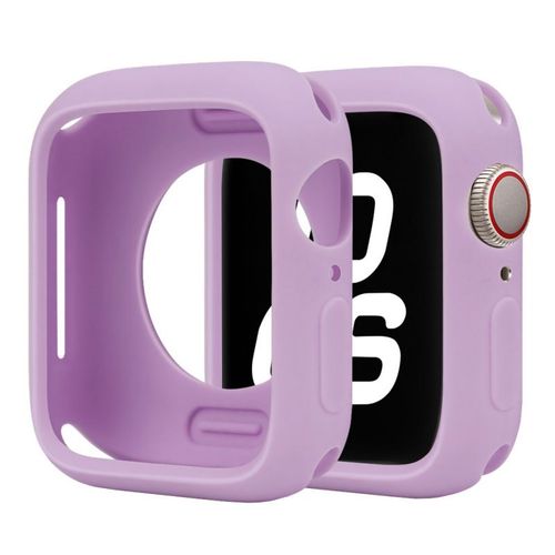 Étui De Montre Semi-Enveloppé Adapté À L'apple Watch 8 Étui De Protection De Montre S9 Coque Souple Couleur Bonbon Étui De Protection S10-Demi-Paquet De Bonbons ¿ Lavande ¿ 42 Mm (1/2/3 Génération)