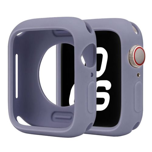 Étui De Montre Semi-Enveloppé Adapté À L'apple Watch 8 Étui De Protection De Montre S9 Coque Souple Couleur Bonbon Étui De Protection S10-Demi-Paquet De Bonbons - Gris Lavande - 38 Mm