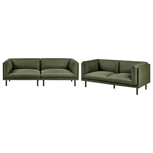 Ensemble De Salon Vorgod Tissu Vert Foncé 5 Places